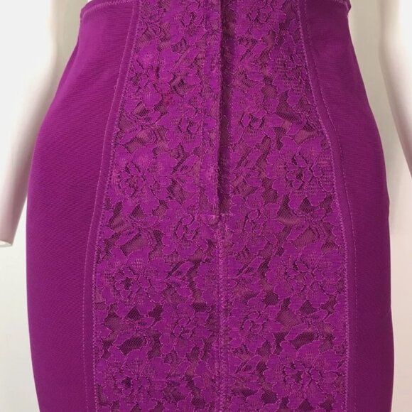NWT D&G Purple Lace Pattern Knee-Length Skirt Size: M - Picture 5 of 7